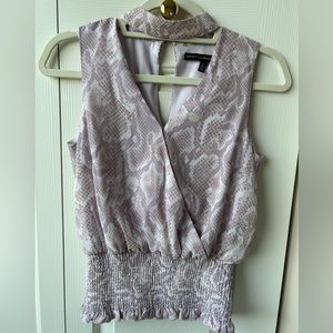 WHBM lavender python print choker top. Size 0